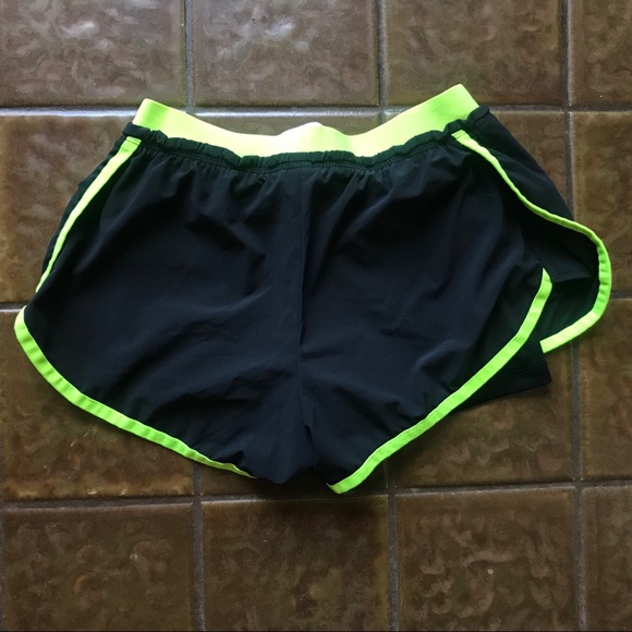 Nike Dri-fit Black and Neon Running Shorts - Picture 2 of 6